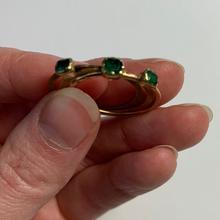 Antique Emerald Gimmel Fede Trinity Ring, 18ct yellow gold, Circa 1809-1819