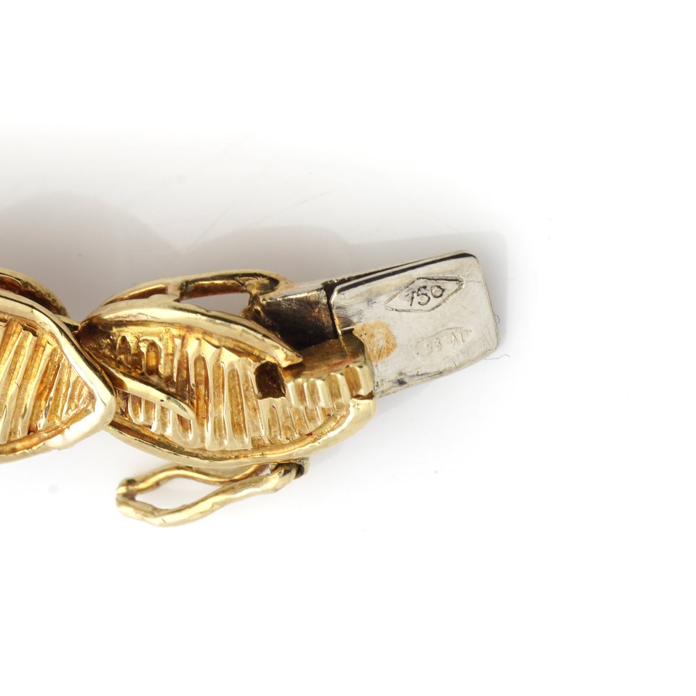 Vintage 1960s Gubelin 18ct Yellow Gold Watch with Rubies Sapphires Diamonds