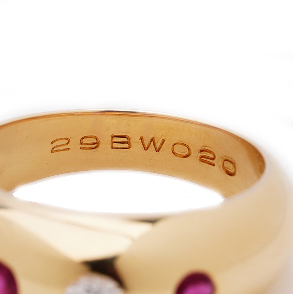 Cartier Ruby and Diamond 18ct Gold Gypsy Band Ring