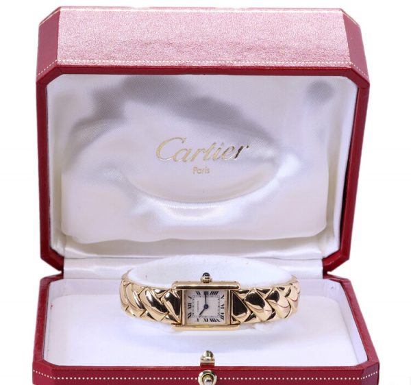 Cartier Tank Louis 18ct Yellow Gold Ladies Quartz Watch