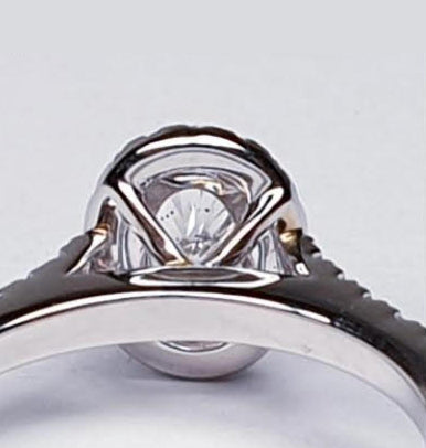 0.50ct Oval Cut Diamond Cluster Engagement Ring in Platinum with GIA Certificate