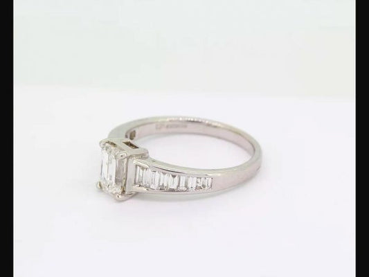 Diamond Ring, Emerald and Baguette Cuts, 1.26 carat total