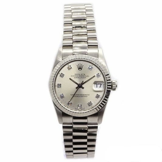 Rolex Datejust 68279 18ct White Gold and Diamond 31mm Midsize Watch
