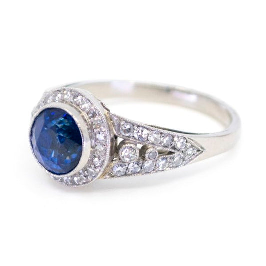 Vintage Sapphire and Diamond Ring
