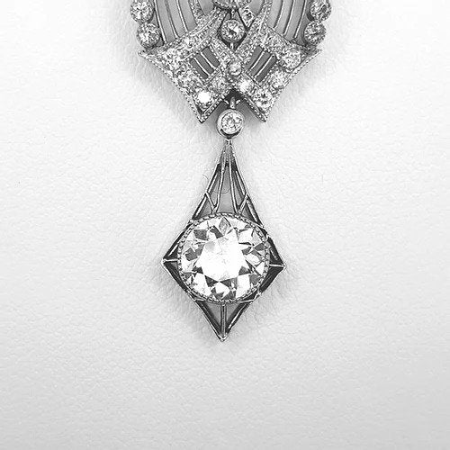 Belle Epoque 1.50ct Diamond and Platinum Pendant