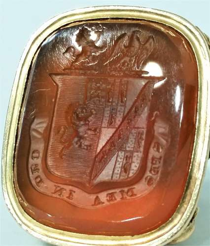 Antique Regency Tricolour Gold Fob Seal, Circa 1820