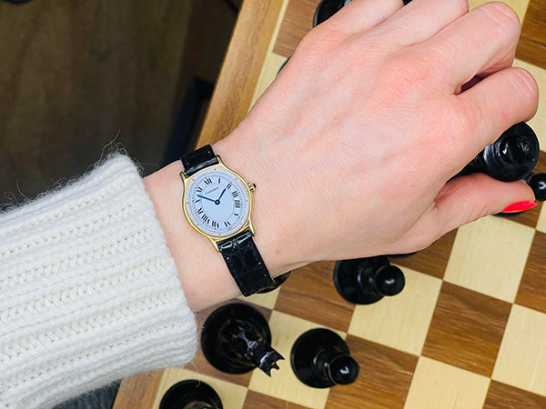 Vintage Cartier Oval Gold Manual Watch