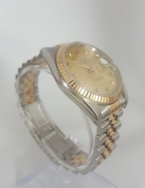 Rolex Datejust 36mm Steel and Gold with Original Diamond Dial and Box