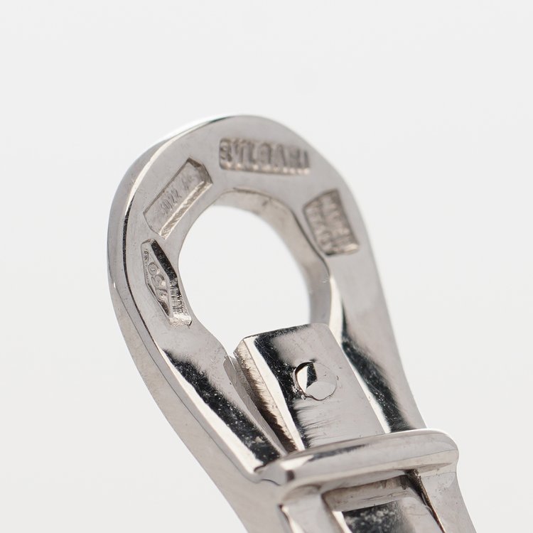 Bulgari Onyx and White Gold Pyramid Earrings