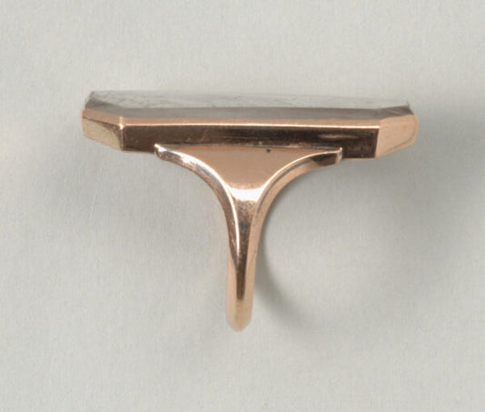 18th Century French Opaline and Gold Panel Ring