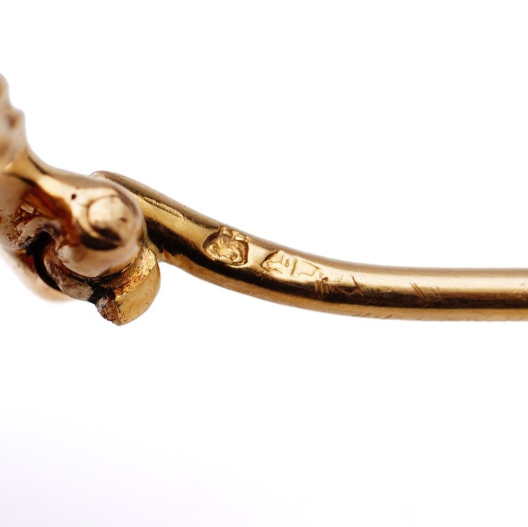 Antique Angel Skin Coral and 4.50ct Old Cut Diamond Cluster Brooch by Leitão & Irmão