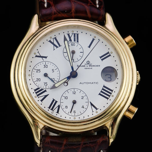 Baume and Mercier Baumatic 18ct Yellow Gold Chronograph Watch