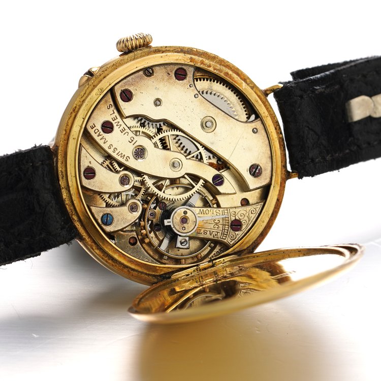 Vintage 1940s Longines 18ct Yellow Gold Military Watch