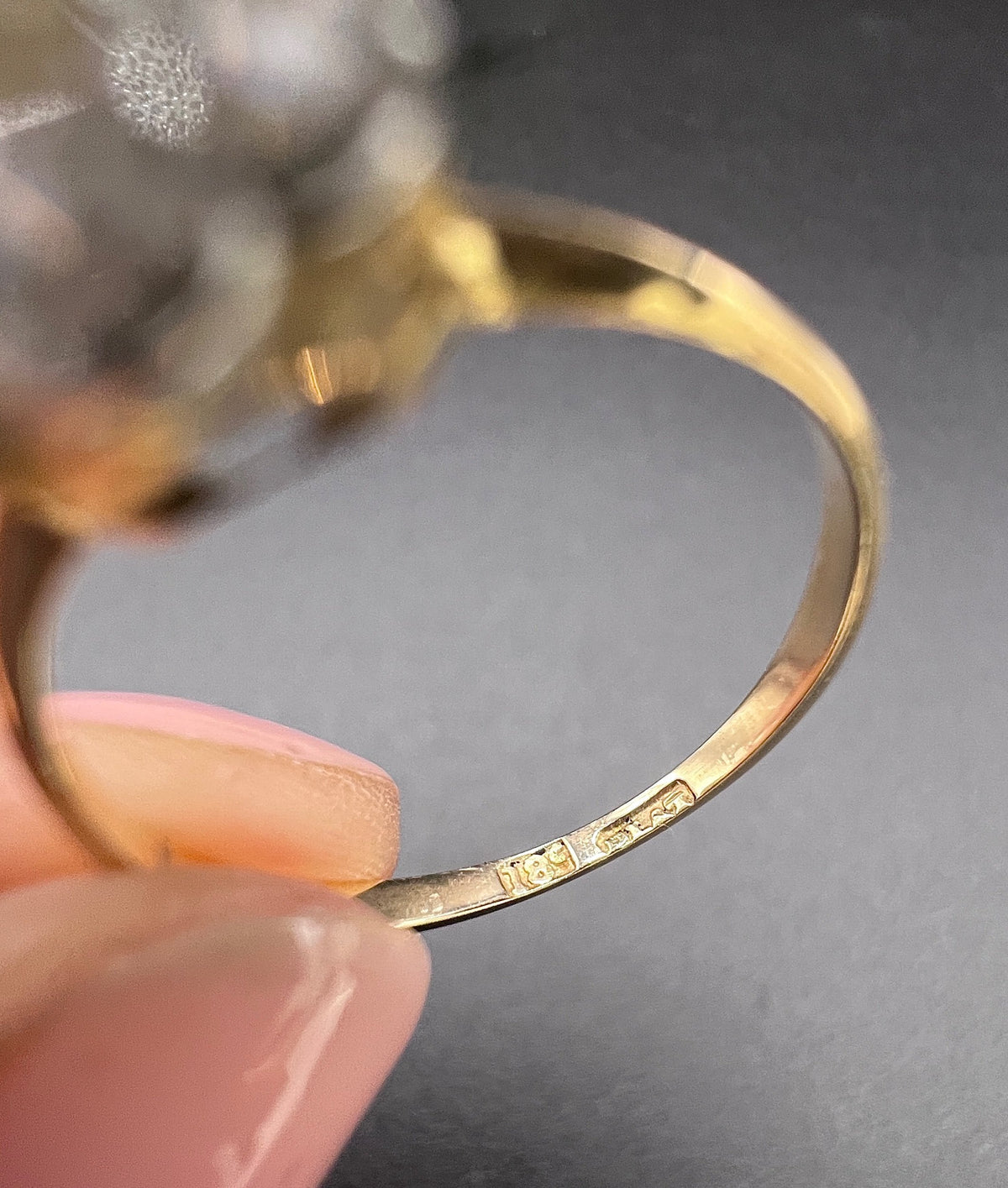Antique 18ct Gold & Platinum, Edwardian 0.75 Carat Diamond Daisy Cluster Ring