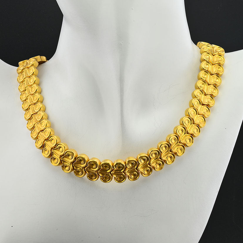 Ilias Lalaounis 18ct Yellow Gold Rams Horn Design Link Necklace