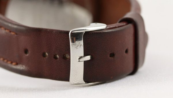 Girard Perregaux Ferrari 8090 Stainless Steel 40mm Automatic Chronograph Gents Watch; with black dial, chronograph and date functions and sapphire crystal, on a brown leather strap with steel buckle