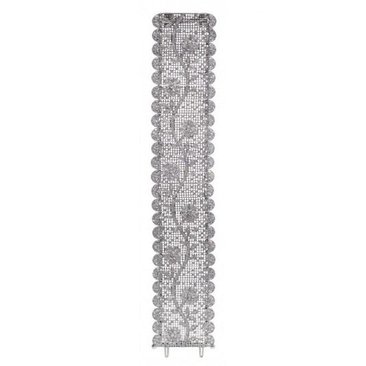 Diamond Tapestry Bracelet in Platinum with 14.62 carats of round old-cut and single-cut diamonds