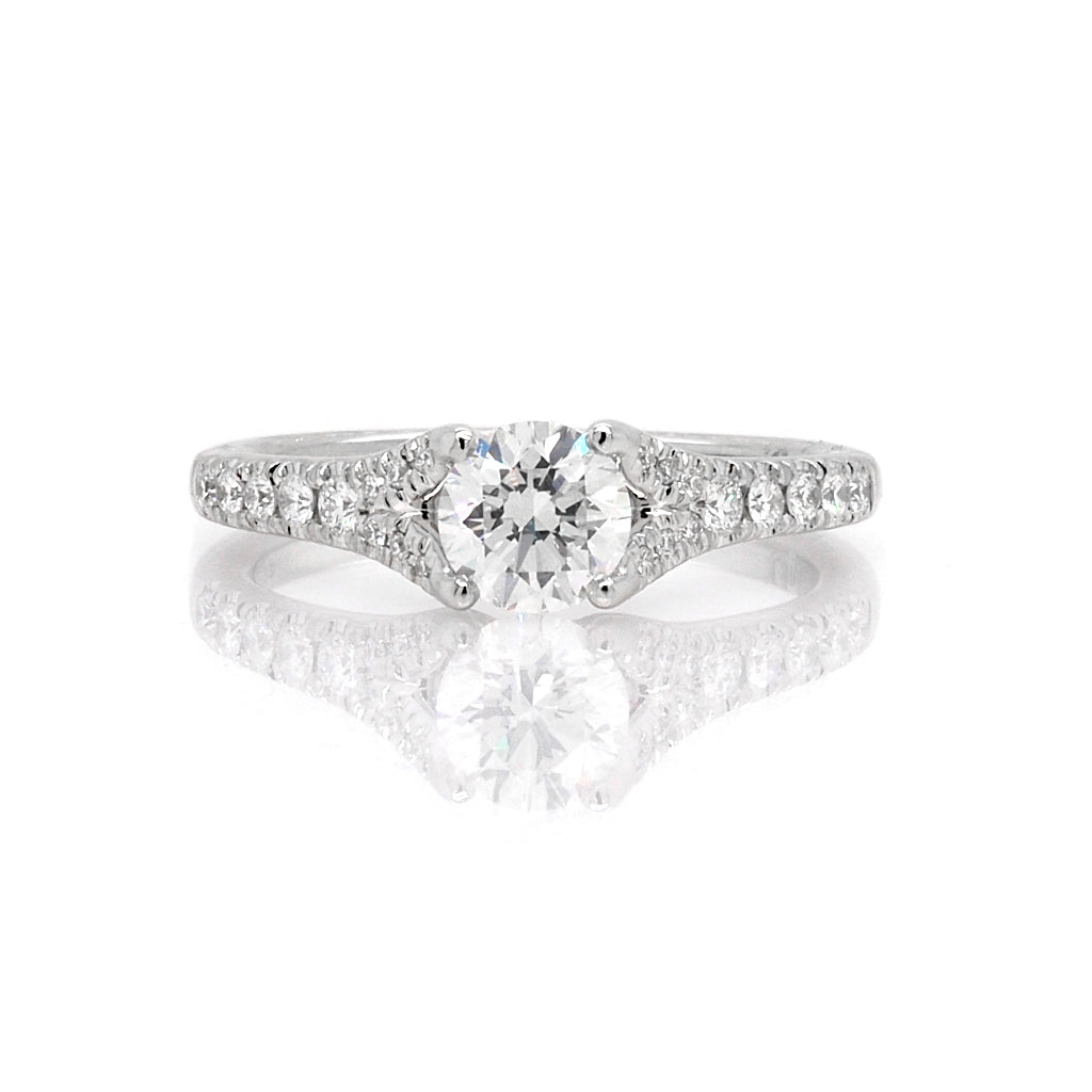 GIA Certified Diamond Solitaire Ring In Platinum