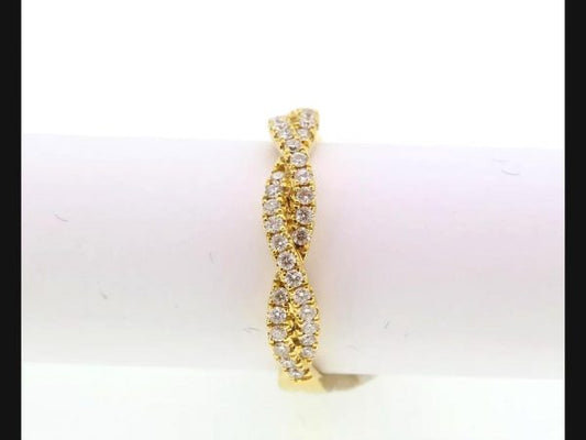 Diamond Twist Ring, 0.38 carats, Yellow Gold