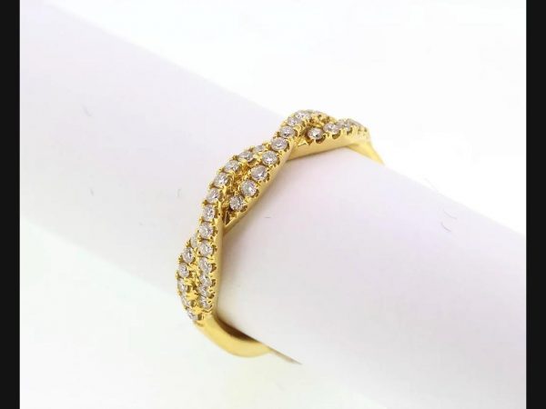 Diamond Twist Ring, 0.38 carats, Yellow Gold