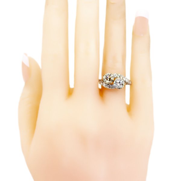 Antique Art Deco Two Stone Diamond Ring