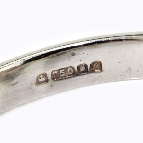 Vintage Ruby and Diamond Cluster Dress Ring in 18ct White Gold