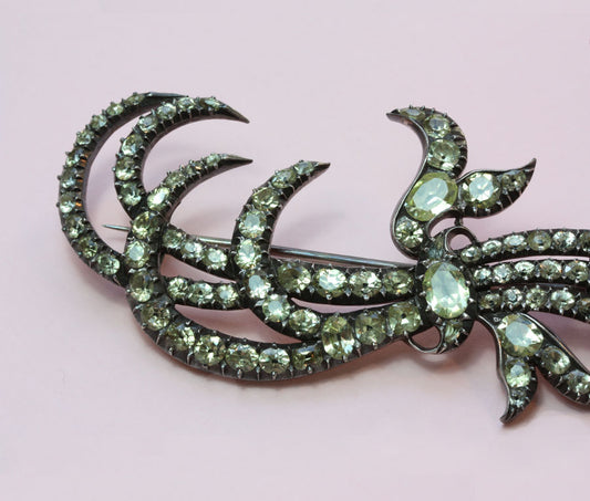 Antique Chrysoberyl Brooch