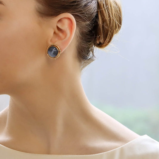 Victorian Antique Sardonyx Golfing Earrings