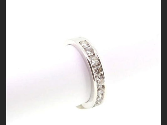 Half Eternity Diamond Ring, Channel set, 0.80 carats