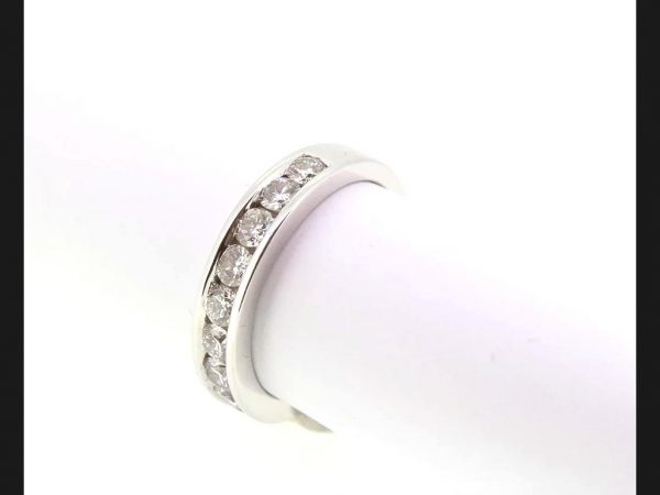 Half Eternity Diamond Ring, Channel set, 0.80 carats