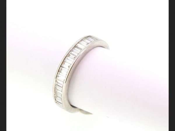 Half Eternity Diamond Ring, Channel set, 0.85 carats