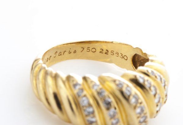 Cartier Vintage Diamond set 18ct Yellow Gold Ring, Circa 1970s