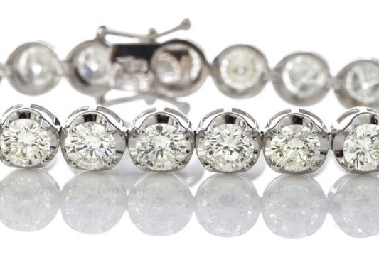 Vintage Diamond Tennis Bracelet, 18ct White Gold, Circa 1970s