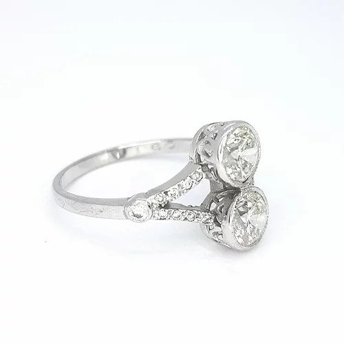 1.60ct Two Stone Diamond Ring in 18ct White Gold