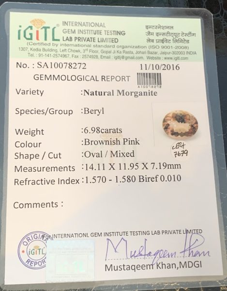 Brazilian Morganite and Diamond Dress Ring, 18ct White Gold