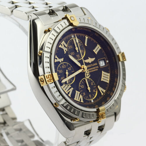 Breitling Crosswind Racing 43mm Chronograph Steel Gold, Box, Papers