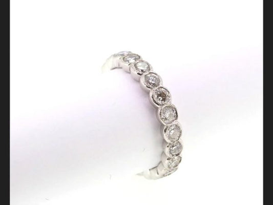 Full Eternity Diamond Ring, Rubover Setting, 1.80 carats
