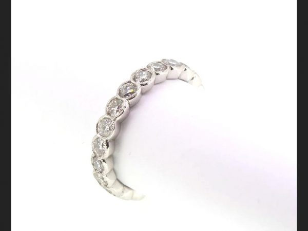 Full Eternity Diamond Ring, Rubover Setting, 1.80 carats