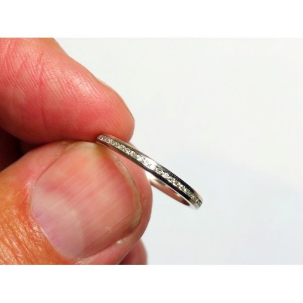 Diamond Full Eternity Band Ring in Platinum, 0.28 carats