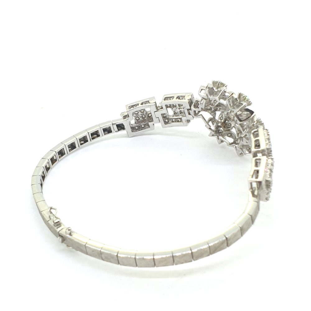 Diamond Flower Cluster Bracelet, 3.50 carat total