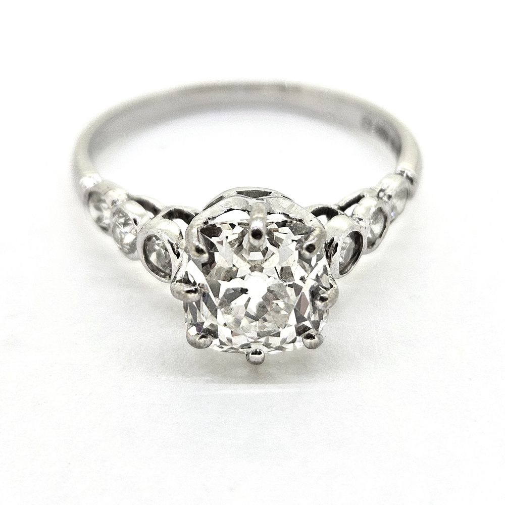 1.70ct Old Cut Diamond Solitaire Engagement Ring