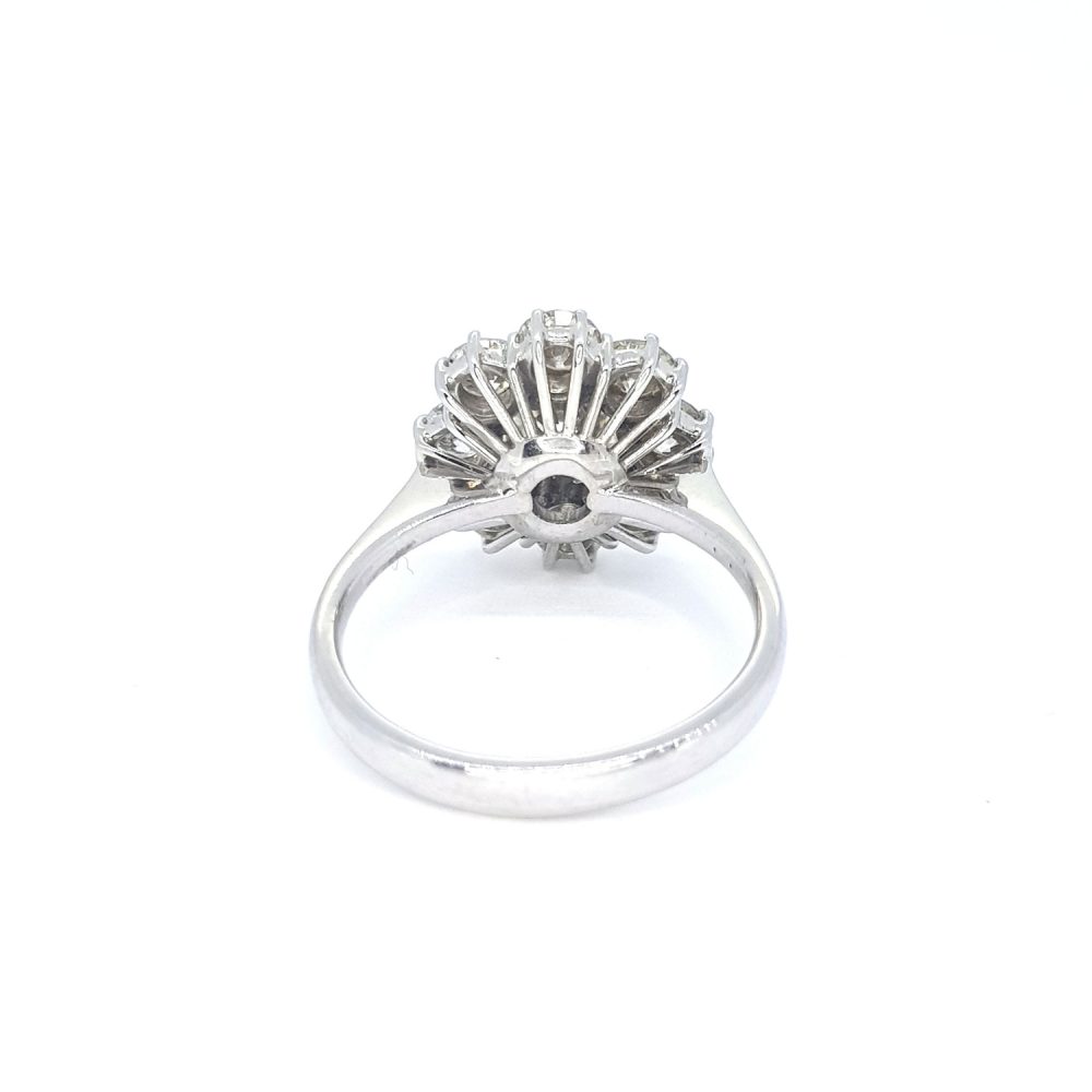 Diamond Floral Cluster Ring, 1.80 carats