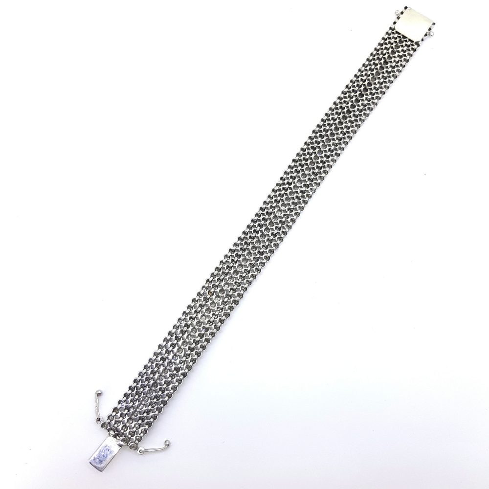 Five Row Diamond Line Bracelet, 12 carat total