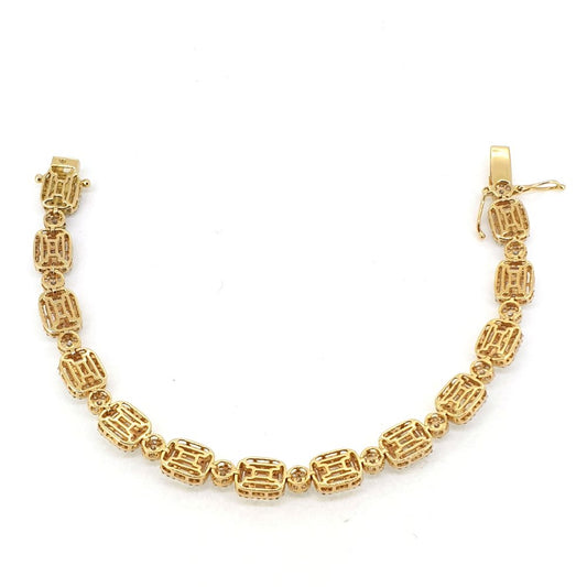 Diamond Cluster Bracelet, 5.50 carat total