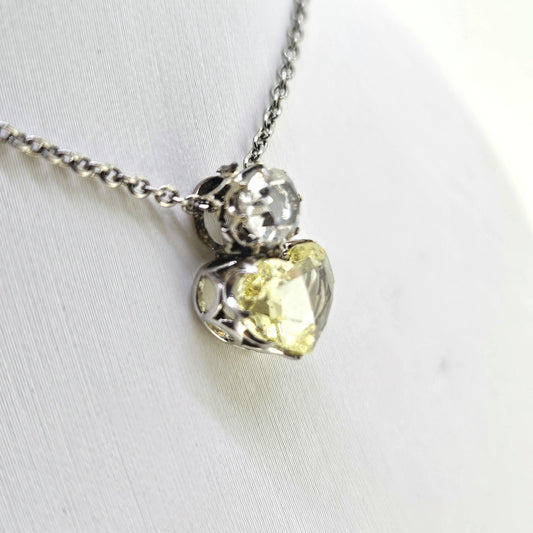 Old Cut Diamond Heart Platinum