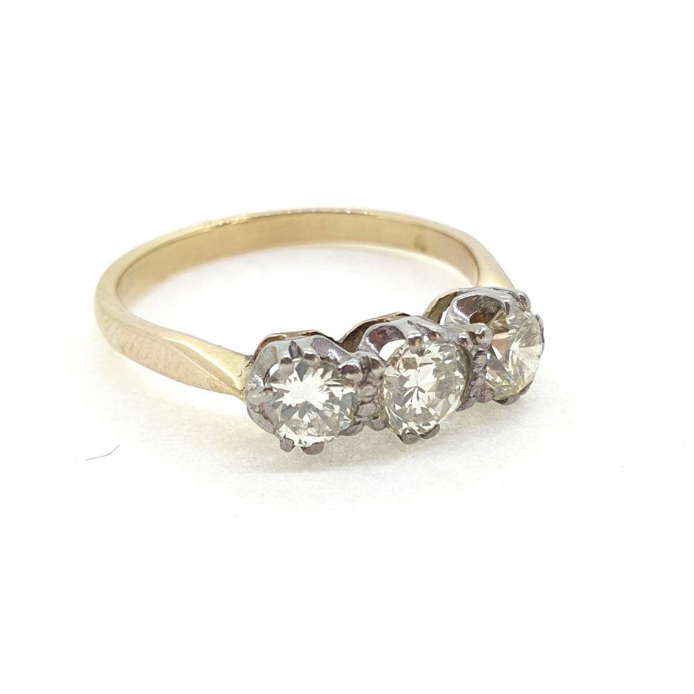 0.60ct Diamond Trilogy Ring in 18ct Yellow Gold