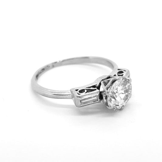 Diamond Solitaire Engagement Ring in 18ct White Gold