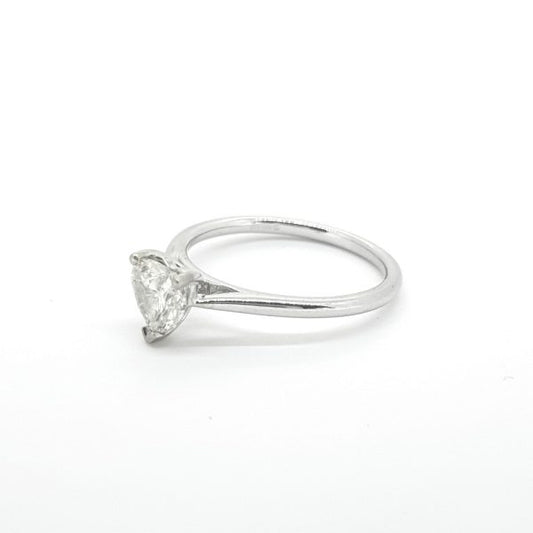 0.70ct Heart Shaped Diamond Solitaire Engagement Ring