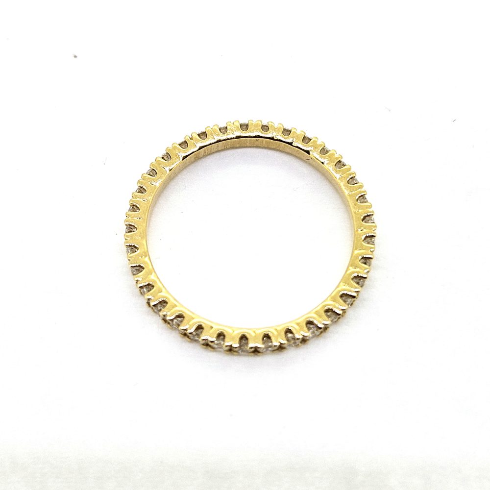 0.71ct Diamond Full Eternity Band Ring in Yellow Gold