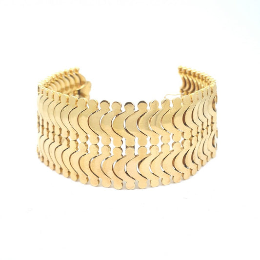 Antique 18ct Yellow Gold Fancy Link Bracelet with Diamonds and Rubies